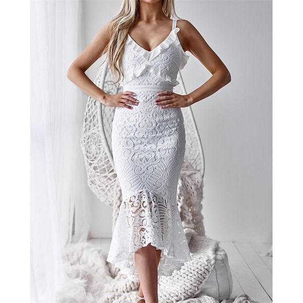 arrival summer white lace long dress spaghetti strap ruffle bodycon women party 210513, Black;gray
arrival summer white lace long dress spaghetti strap ruffle bodycon women party 210513, Black;gray