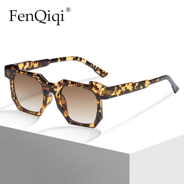 sunglasses fashion irregular square women retro shades mne brand designer sun glasses leopard frames lunette de soleil, White;black