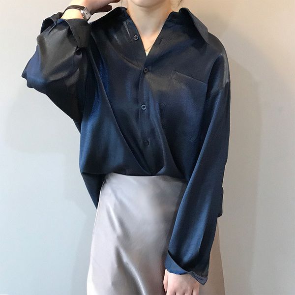 women's jumpsuits & rompers spring solid color fashion satin shirt office lady lapel loose blousers korean long sleeve trend 6, Black;white
women's jumpsuits & rompers spring solid color fashion satin shirt office lady lapel loose blousers korean long sleeve trend 6, Black;white