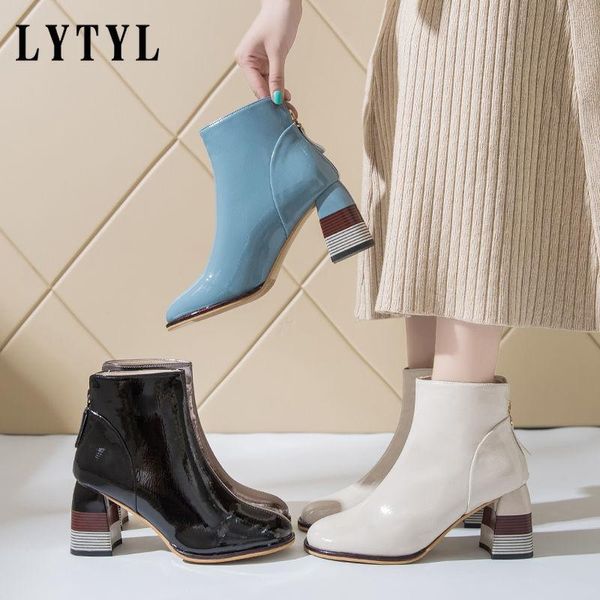 boots leather short woman high heels ankle women fall shoes 2021 block heel female footware british style blue b4-791, Black
boots leather short woman high heels ankle women fall shoes 2021 block heel female footware british style blue b4-791, Black