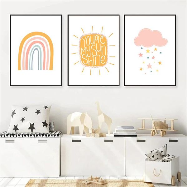 paintings cloud sun art canvas painting nursery rainbow wall poster you are my sunshine quotes pictures baby room decorprints
paintings cloud sun art canvas painting nursery rainbow wall poster you are my sunshine quotes pictures baby room decorprints