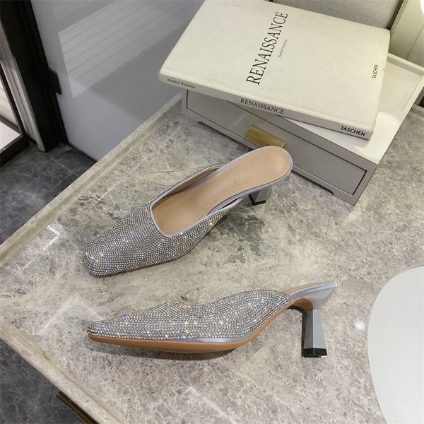 luxury rhinestone half slippers shoes women mules thin high heels 2021 spring new female shoes summer slippers muels pumps, Black
luxury rhinestone half slippers shoes women mules thin high heels 2021 spring new female shoes summer slippers muels pumps, Black