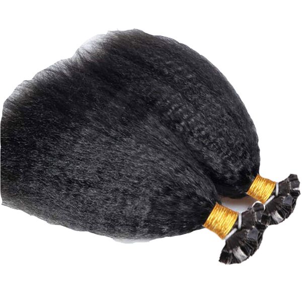 flat tip in human hairs extensions kinky straight indian remy hair 100 strands pre bonded, Black
flat tip in human hairs extensions kinky straight indian remy hair 100 strands pre bonded, Black