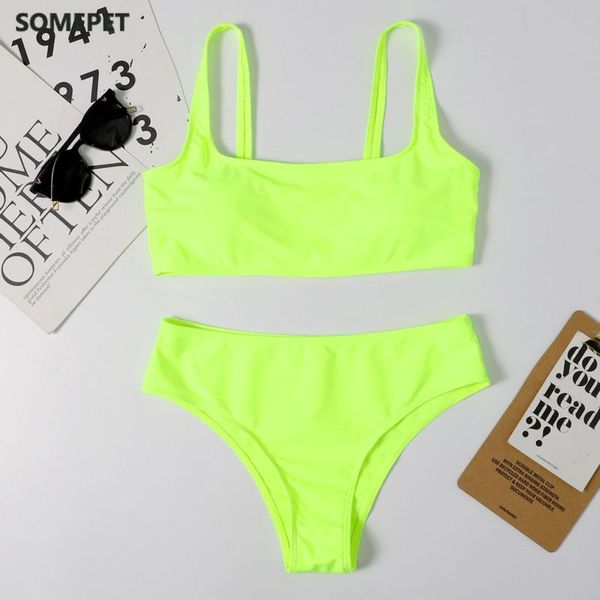 women's swimwear for teenage girls aesthetic 2021 women solid color push up high cut hight waist halter bikini set two piece swimsuit, White;black
women's swimwear for teenage girls aesthetic 2021 women solid color push up high cut hight waist halter bikini set two piece swimsuit, White;black