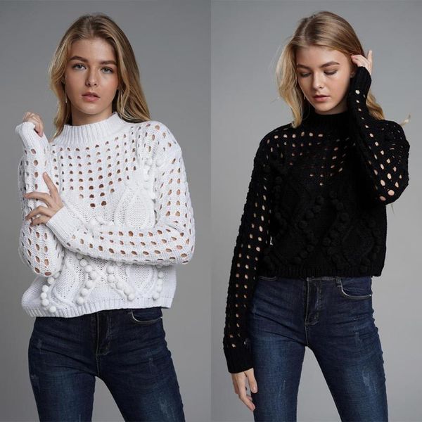 women's sweaters women casual turtleneck long sleeve solid loose hollow pullover sweater black, white autumn, winter, White;black
women's sweaters women casual turtleneck long sleeve solid loose hollow pullover sweater black, white autumn, winter, White;black