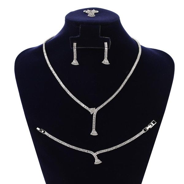 earrings & necklace jewelry set hadiyana fashion and elegant charm bracelet ring bn8016 ensemble bijoux femme, Silver
earrings & necklace jewelry set hadiyana fashion and elegant charm bracelet ring bn8016 ensemble bijoux femme, Silver