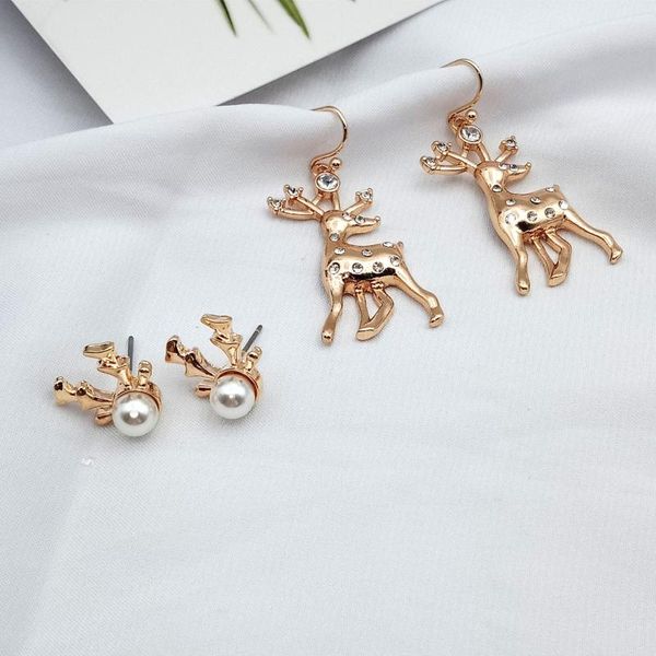 hoop & huggie christmas fawn earrings lady retro cute drop jewelry girls gifts, Golden;silver
hoop & huggie christmas fawn earrings lady retro cute drop jewelry girls gifts, Golden;silver