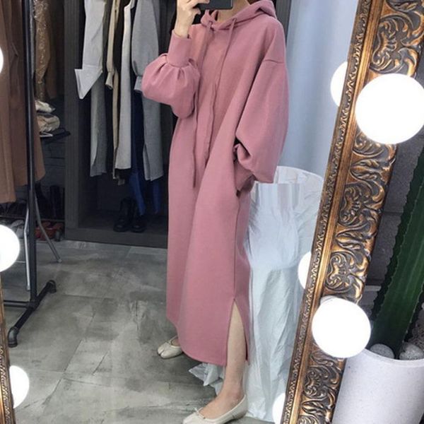 bottomed skirt women's autumn and winter korean loose long sweater dress with thin thickened fleece over the knee tracksuits, Gray
bottomed skirt women's autumn and winter korean loose long sweater dress with thin thickened fleece over the knee tracksuits, Gray