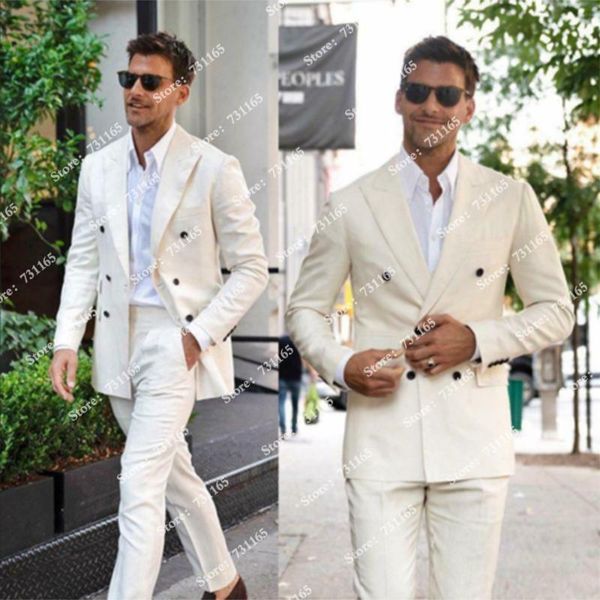 men's suits & blazers white slim fit groom wear men custom made double breasted jacket with pants prom tuxedos business 2 pieces set, White;black
men's suits & blazers white slim fit groom wear men custom made double breasted jacket with pants prom tuxedos business 2 pieces set, White;black