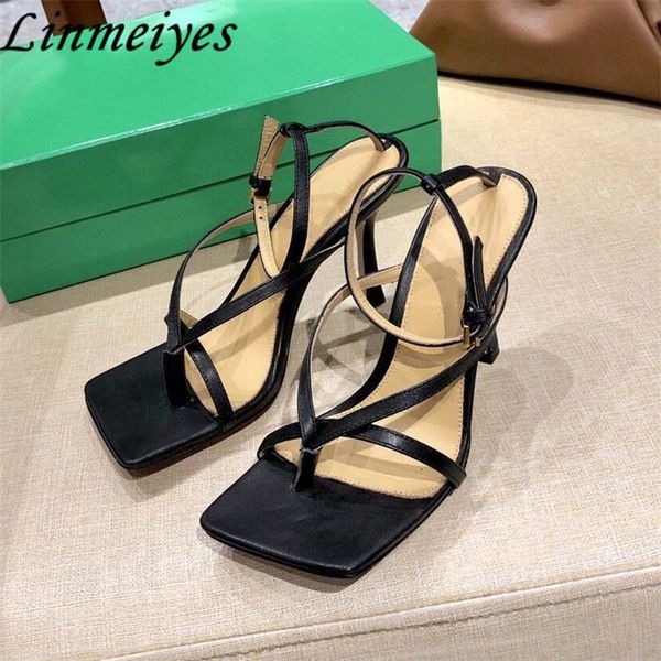 sandals gladiator women real leather flip flops square toe party shoes designer high heels runway 35-42, Black
sandals gladiator women real leather flip flops square toe party shoes designer high heels runway 35-42, Black