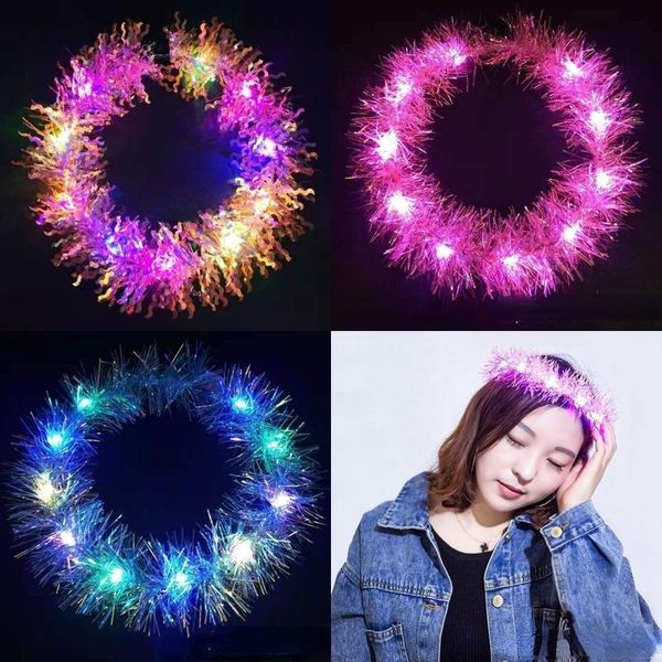 party decoration 20pcs led luminous glowing gold silk colorful garland headdress light up wreath wedding bar christmas costume accessories
party decoration 20pcs led luminous glowing gold silk colorful garland headdress light up wreath wedding bar christmas costume accessories