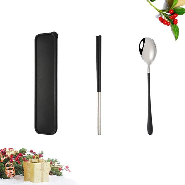 flatware sets portable stainless steel set spoon chopsticks kit with storage case travel utensils for camping picnic (silver)
flatware sets portable stainless steel set spoon chopsticks kit with storage case travel utensils for camping picnic (silver)