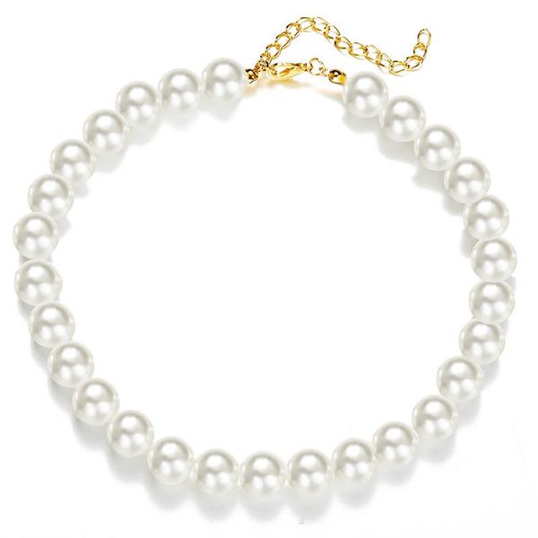 chokers vintage elegant white imitation pearl necklace big round wedding choker for women charm collares fashion jewelry, Golden;silver
chokers vintage elegant white imitation pearl necklace big round wedding choker for women charm collares fashion jewelry, Golden;silver