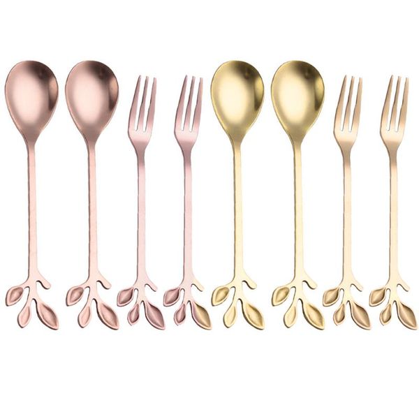 8pcs product spoon fork set creative stainless steel decorative leaf spoo stirring dessert tableware spoons
8pcs product spoon fork set creative stainless steel decorative leaf spoo stirring dessert tableware spoons