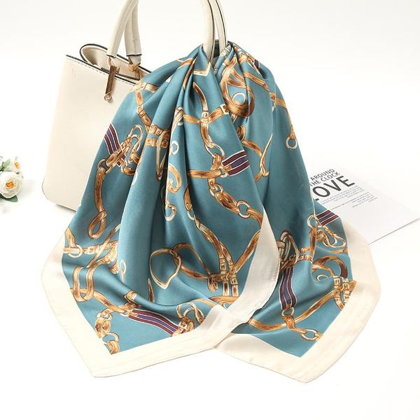 imitation silk square scarf women printed chain headscarf fashion kerchief girl women's bag foulard headwear bandana 70cm scarves, Blue;gray
imitation silk square scarf women printed chain headscarf fashion kerchief girl women's bag foulard headwear bandana 70cm scarves, Blue;gray