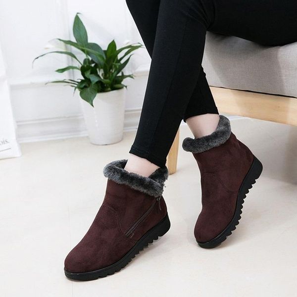 boots women winter snow plush female ankle flock zipper casual comfort wedges shoes sewing, Black
boots women winter snow plush female ankle flock zipper casual comfort wedges shoes sewing, Black