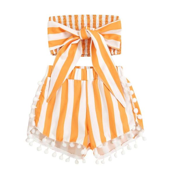 clothing sets toddler girls two piece clothes set stripe print strapless crop and shorts with tassels outfits for infant, White
clothing sets toddler girls two piece clothes set stripe print strapless crop and shorts with tassels outfits for infant, White