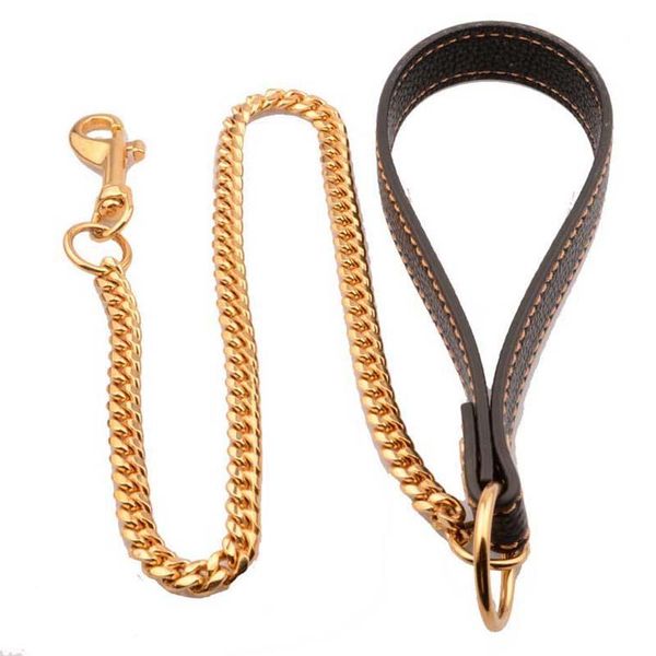 10mm stainless steel chain dog leash hyena rope outdoor training anti-bite metal lead with pu leather handle 15e collars & leashes
10mm stainless steel chain dog leash hyena rope outdoor training anti-bite metal lead with pu leather handle 15e collars & leashes