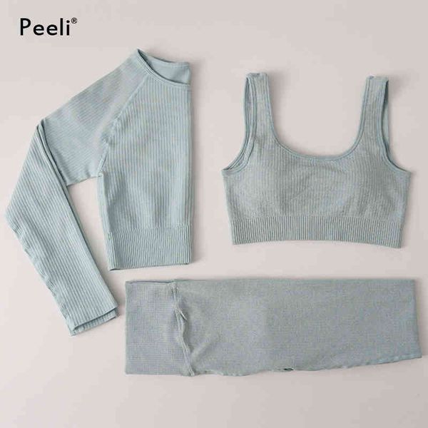 2/3pc yoga set sport suit long sleeve crop high waist leggings seamless gym fitness workout clothes women's sportswear, Gray
2/3pc yoga set sport suit long sleeve crop high waist leggings seamless gym fitness workout clothes women's sportswear, Gray