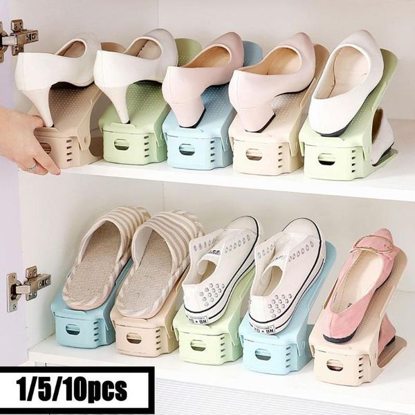 home shoes rack solid color plastic double adjustable layer cleaning stereo receive storage hanger saves pace clothing & wardrobe
home shoes rack solid color plastic double adjustable layer cleaning stereo receive storage hanger saves pace clothing & wardrobe