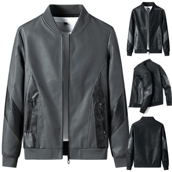 men's jackets 2021 trendy autumn spring sports outerwear mens motorcycle baseball collar zipper jacket male leather casual coats m-6xl, Black;brown
men's jackets 2021 trendy autumn spring sports outerwear mens motorcycle baseball collar zipper jacket male leather casual coats m-6xl, Black;brown