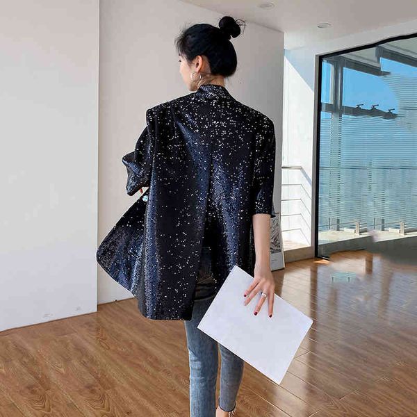 women's suits & blazers xtao blazer with black women sequins, loose a plaid collar, korean style, , fall, urban fashion zp1731 9k0f, White;black
women's suits & blazers xtao blazer with black women sequins, loose a plaid collar, korean style, , fall, urban fashion zp1731 9k0f, White;black