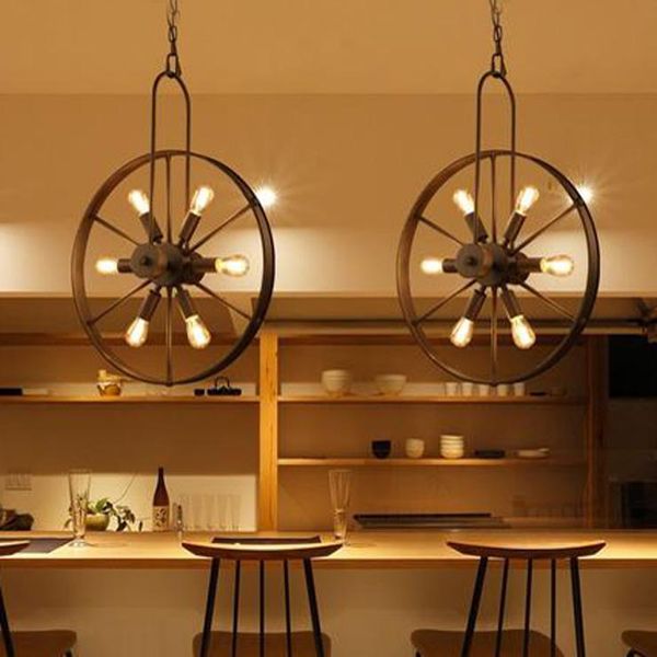 chandeliers retro vintage wheel chandelier cafe restaurant bar kitchen decor rustic loft industrial home pendant lamp 
chandeliers retro vintage wheel chandelier cafe restaurant bar kitchen decor rustic loft industrial home pendant lamp