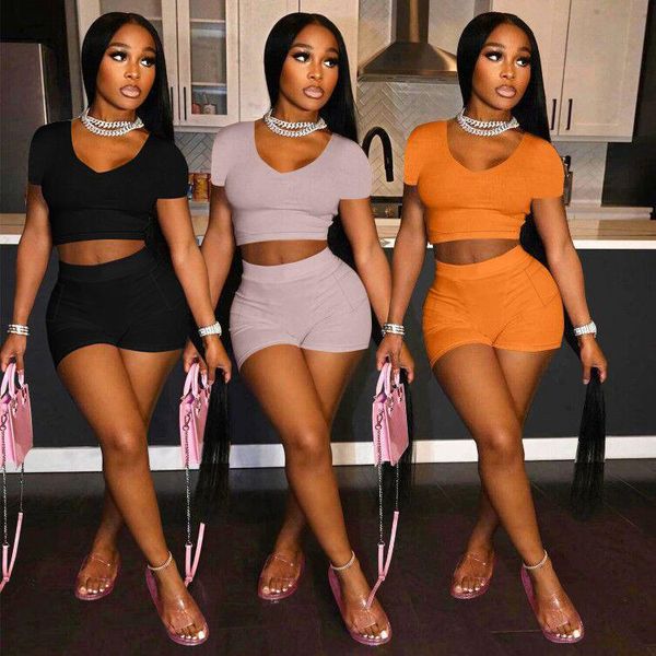 women's tracksuits 2021 casual women biker two piece set shirt and short pants sportsuit summer clothes for workout sportswear tracksui, Gray
women's tracksuits 2021 casual women biker two piece set shirt and short pants sportsuit summer clothes for workout sportswear tracksui, Gray