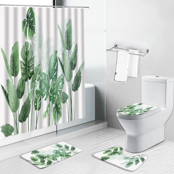 shower curtains green leaf printed bath mat tropical plant monstera leaves non-slip toilet cover rug bathroom decor carpet set
shower curtains green leaf printed bath mat tropical plant monstera leaves non-slip toilet cover rug bathroom decor carpet set