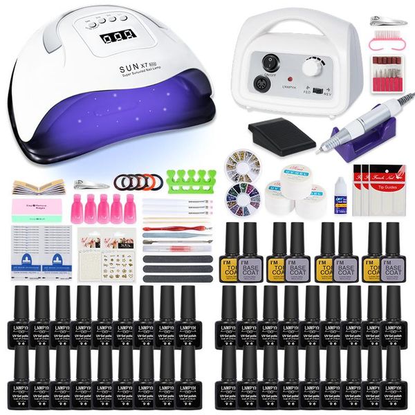 nail set 114w uv led lamp dryer with 36/18 pcs gel polish kit soak off manicure electric drill for tools art kits
nail set 114w uv led lamp dryer with 36/18 pcs gel polish kit soak off manicure electric drill for tools art kits