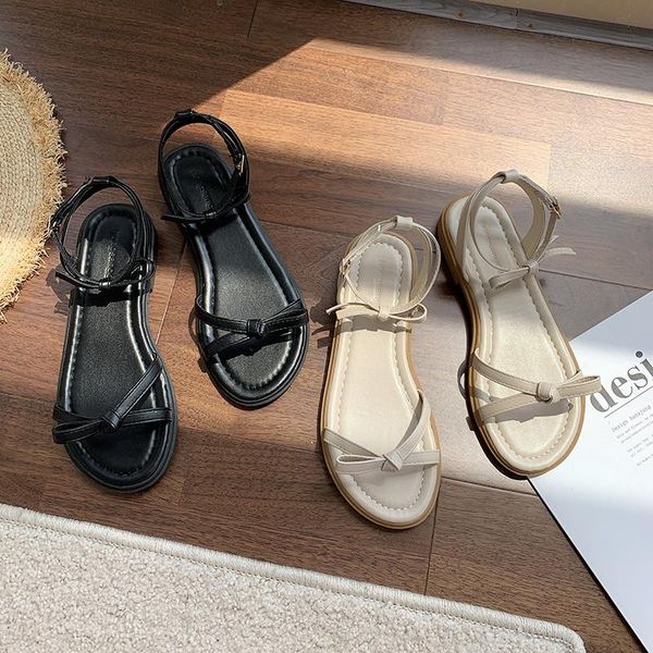 female sandal 2021 summer buckle strap comfort shoes for women clear heels girls fashion flat gladiator bow retro beige pu s sandals, Black
female sandal 2021 summer buckle strap comfort shoes for women clear heels girls fashion flat gladiator bow retro beige pu s sandals, Black