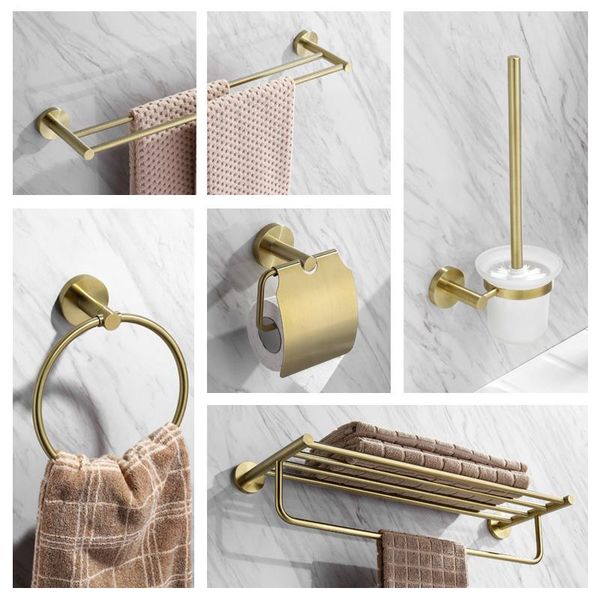 brushed gold bathroom accessories set soild brass towel/paper rack/ring/bar toilet brush holder bath hardware arrival accessory
brushed gold bathroom accessories set soild brass towel/paper rack/ring/bar toilet brush holder bath hardware arrival accessory