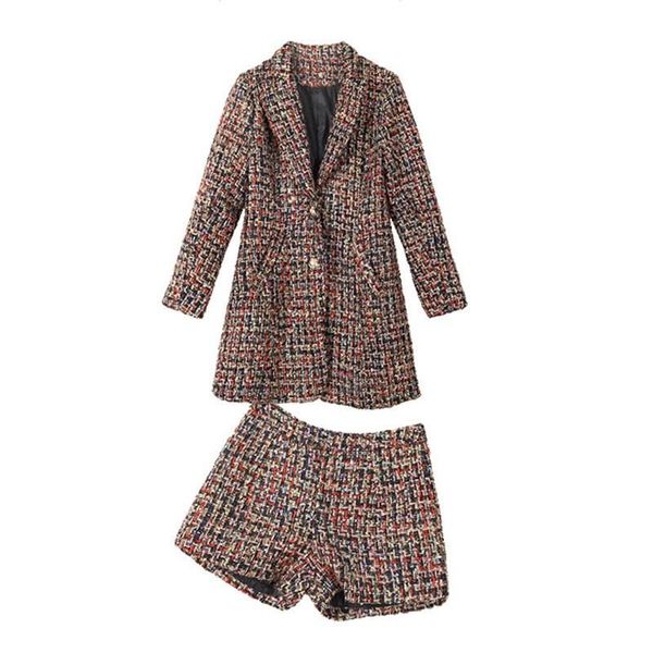 women's suits & blazers casual plaid business turn-down collar female career two-piece sets jacket and long sections temperament, White;black
women's suits & blazers casual plaid business turn-down collar female career two-piece sets jacket and long sections temperament, White;black