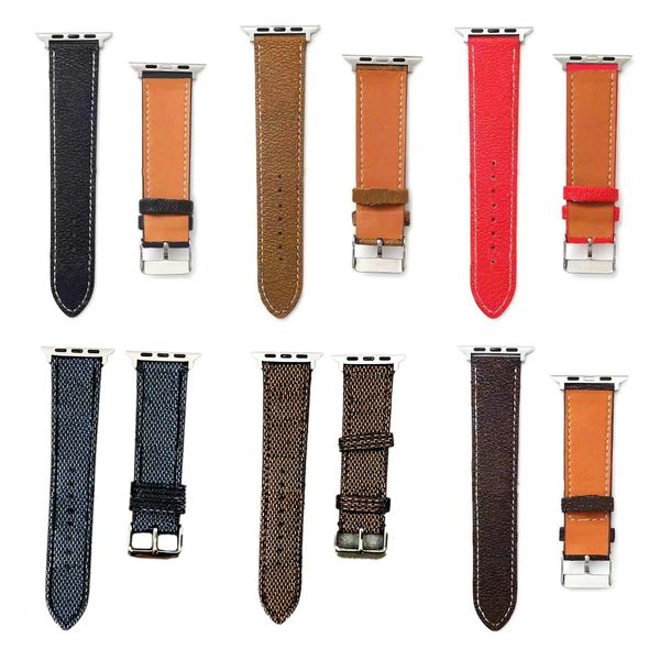 watch band fashion gift watchbands strap for iwatch 1 2 3 4 5 6 se 7 38mm 44mm 41mm 45mm bands leather belt bracelet wristband stripes watch