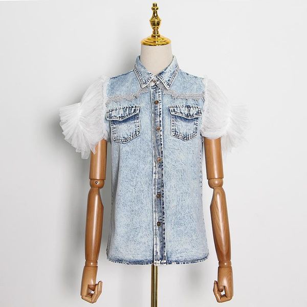 women's jackets patchwork women jacket summer mesh lapel sleeveless button big size denim coat female fashion clothes tide, Black;brown
women's jackets patchwork women jacket summer mesh lapel sleeveless button big size denim coat female fashion clothes tide, Black;brown
