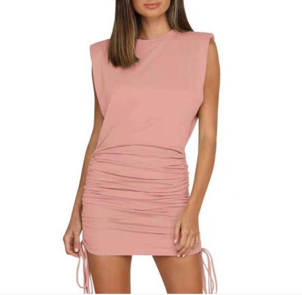 casual dresses summer dress femme robe women clothing purple pencil shrinkage drawstring o-neck sleevelss mini for vestidos, Black;gray
casual dresses summer dress femme robe women clothing purple pencil shrinkage drawstring o-neck sleevelss mini for vestidos, Black;gray