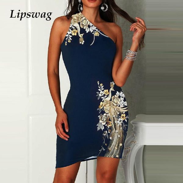 casual dresses summer vintage halter one-shoulder printed elegant short sleeveless slim bodycon a-line party vestidos dress, Black;gray
casual dresses summer vintage halter one-shoulder printed elegant short sleeveless slim bodycon a-line party vestidos dress, Black;gray