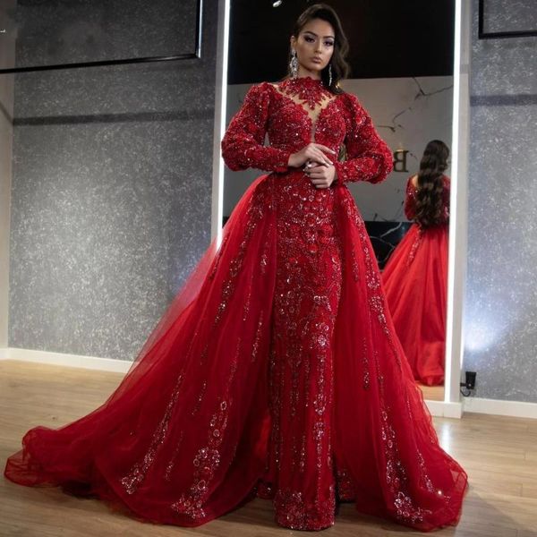 party dresses glitter red evening dress for wedding 2021 vestidos de fiesta noche beads prom formal gown tulle removable train, White;black
party dresses glitter red evening dress for wedding 2021 vestidos de fiesta noche beads prom formal gown tulle removable train, White;black