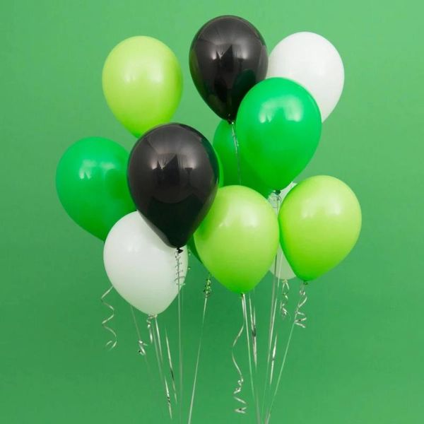 10pcs green theme party black white latex balloons for boys games toys forest ballon birthday supply decoration
10pcs green theme party black white latex balloons for boys games toys forest ballon birthday supply decoration