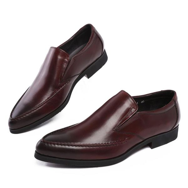 dress shoes men oxfords leather comfortable formal wear work, Black