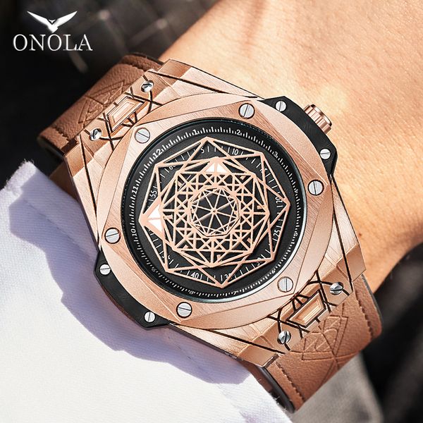 men watch brand onola luxury fashion unique sport 2021 new leather quartz watch men relogio masculinog, Slivery;brown
men watch brand onola luxury fashion unique sport 2021 new leather quartz watch men relogio masculinog, Slivery;brown