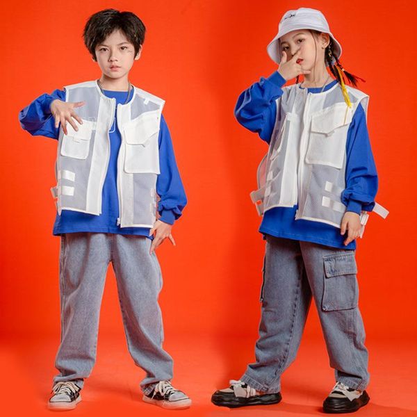 stage wear children's hip-hop performance clothes loose waistcoat jeans hiphop suit girls jazz street dance rave dqs8082, Black;red
stage wear children's hip-hop performance clothes loose waistcoat jeans hiphop suit girls jazz street dance rave dqs8082, Black;red