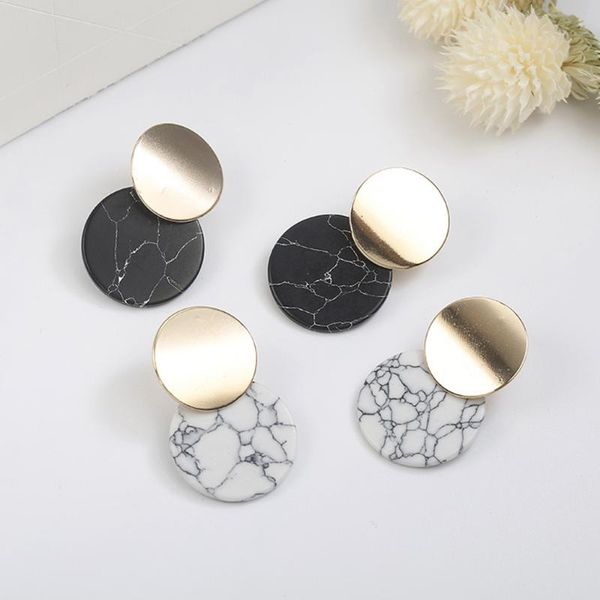 dangle & chandelier double round slice earrings for women vintage black white stone boho earring ear stud korean style femme fashion jewelry, Silver
dangle & chandelier double round slice earrings for women vintage black white stone boho earring ear stud korean style femme fashion jewelry, Silver