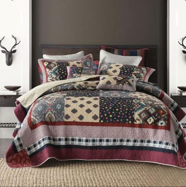 cotton bedspreads quilt set 3pcs quilted quilts american patchwork coverlet bed cover pillowcase king queen size blanket comforters & sets
cotton bedspreads quilt set 3pcs quilted quilts american patchwork coverlet bed cover pillowcase king queen size blanket comforters & sets
