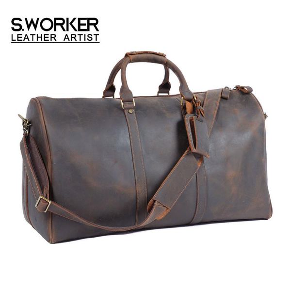 duffel bags s.worker large capacity vintage genuine leather travel bag full-grain cowhide weekender gym for men
duffel bags s.worker large capacity vintage genuine leather travel bag full-grain cowhide weekender gym for men
