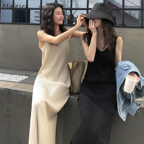 casual dresses dress women elegant v-neck harajuku summer ladies vestidos mid-calf all-match sleeveless cozy solid vintage knitting basic te, Black;gray
casual dresses dress women elegant v-neck harajuku summer ladies vestidos mid-calf all-match sleeveless cozy solid vintage knitting basic te, Black;gray