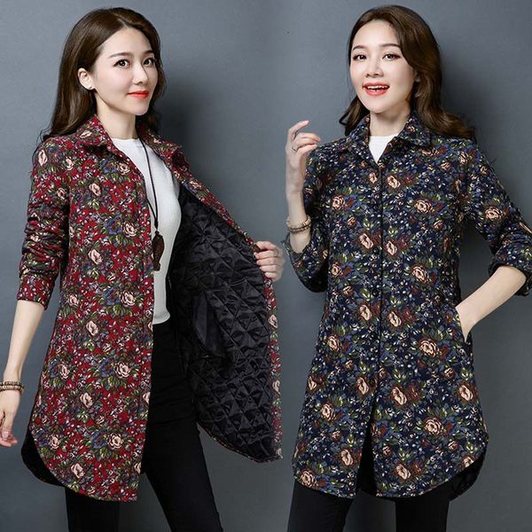 tracksuits winter plus ethnic size cotton and floral flax warm cardigan y872 7tdj, Gray