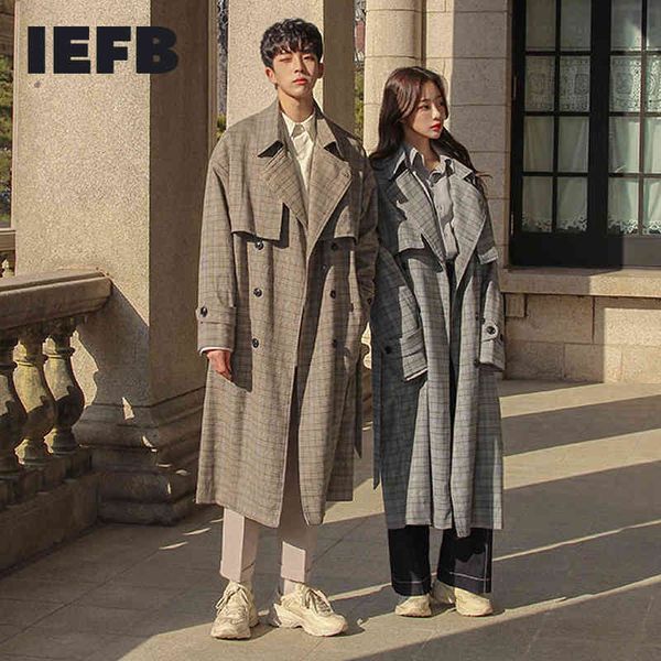 iefb / men's trench coat fashion spring suit collar lace up double breasted windbreaker loose casual male 9a309 210524, Tan;black
iefb / men's trench coat fashion spring suit collar lace up double breasted windbreaker loose casual male 9a309 210524, Tan;black