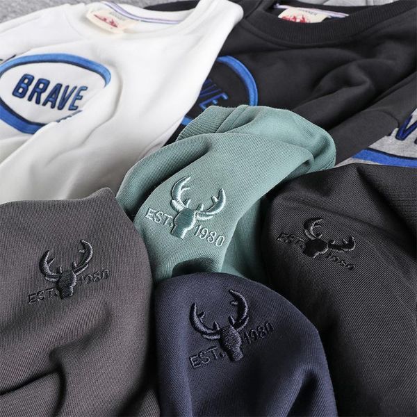 men's hoodies & sweatshirts american retro terry embroidery pure cotton washed old round neck pullover knitted long-sleeved casual spor, Black
men's hoodies & sweatshirts american retro terry embroidery pure cotton washed old round neck pullover knitted long-sleeved casual spor, Black