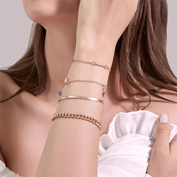 link, chain wukalo punk curb cuban bracelets set for women miami boho thick gold color charm bangles fashion jewelry, Black
link, chain wukalo punk curb cuban bracelets set for women miami boho thick gold color charm bangles fashion jewelry, Black